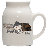 Da Oid Sinzer Pferdegespann Milchkaennchen 320ml Altweiss Benediktenwand Front